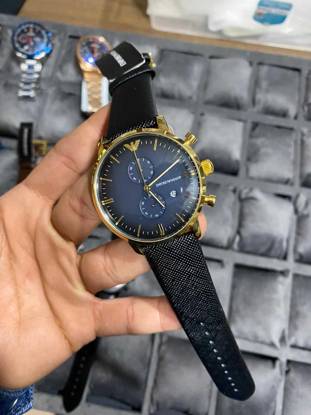 Emporio Armani Mavi Siyah Kadran L-472